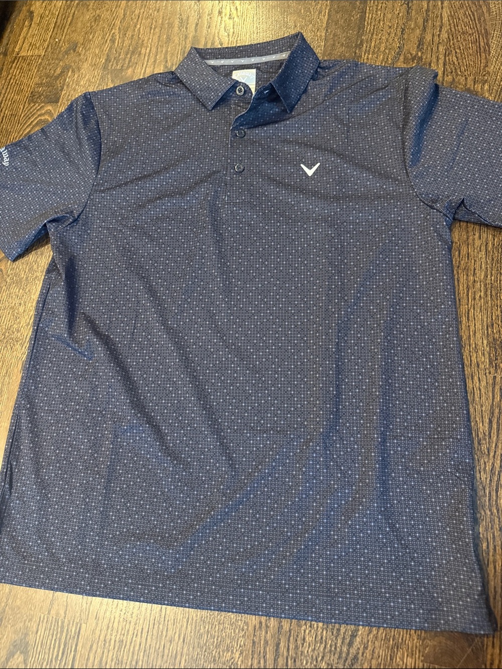 Callaway black geometric Dotted Performance Polo nwot medium